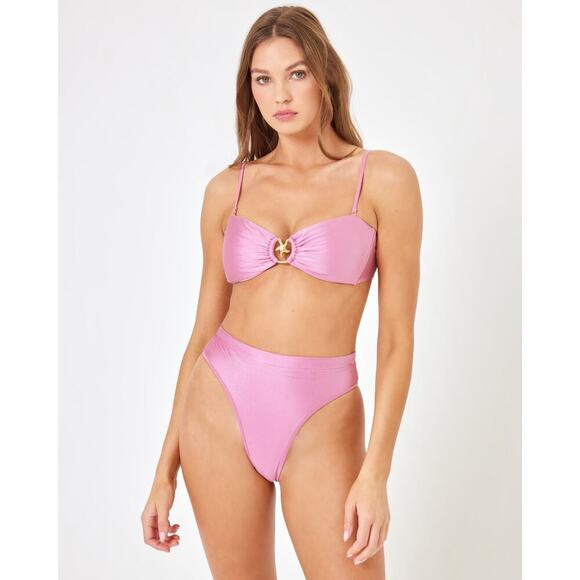 L*Space x Anthropologie Jasper Pink Lady Shine Bikini Top XL NEW/NWT!! - Picture 1 of 14